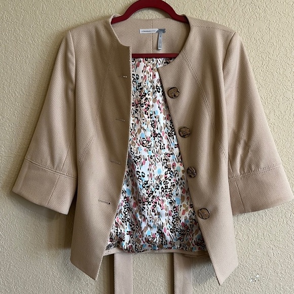 classiques entier tan jacket women’s size 6 - Picture 1 of 4